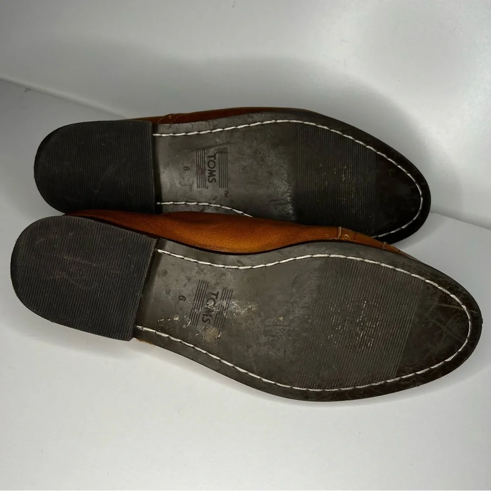 Toms Oxford‎ Tan Leather Lace-Up Shoes